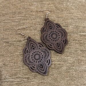Brand new wooden laser cut boho earrings